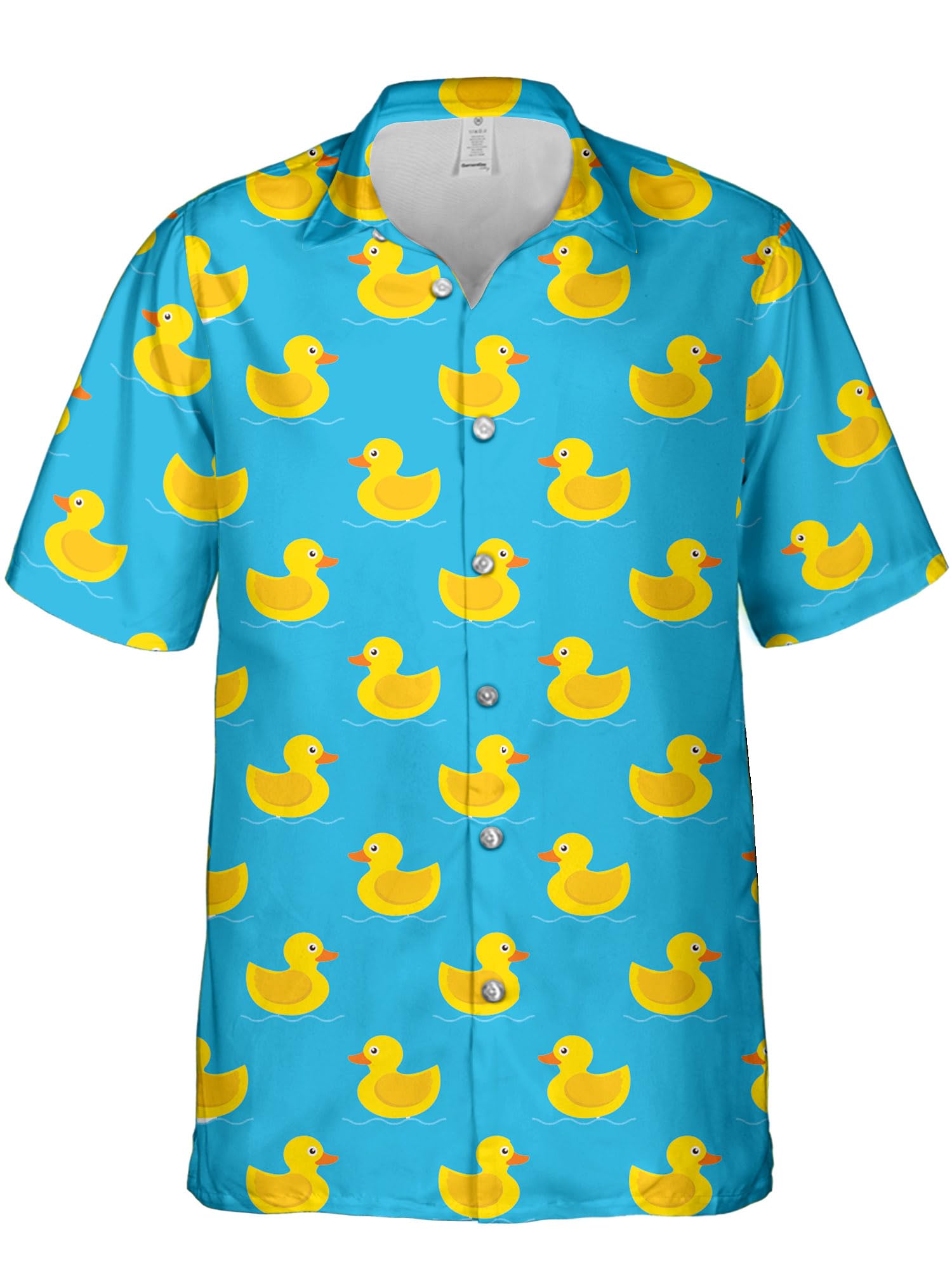 Juzgtsit Men's Mhws-016916 Hawaiian Shirt For Funny Summer Beach Button Shirts Duck Shirt