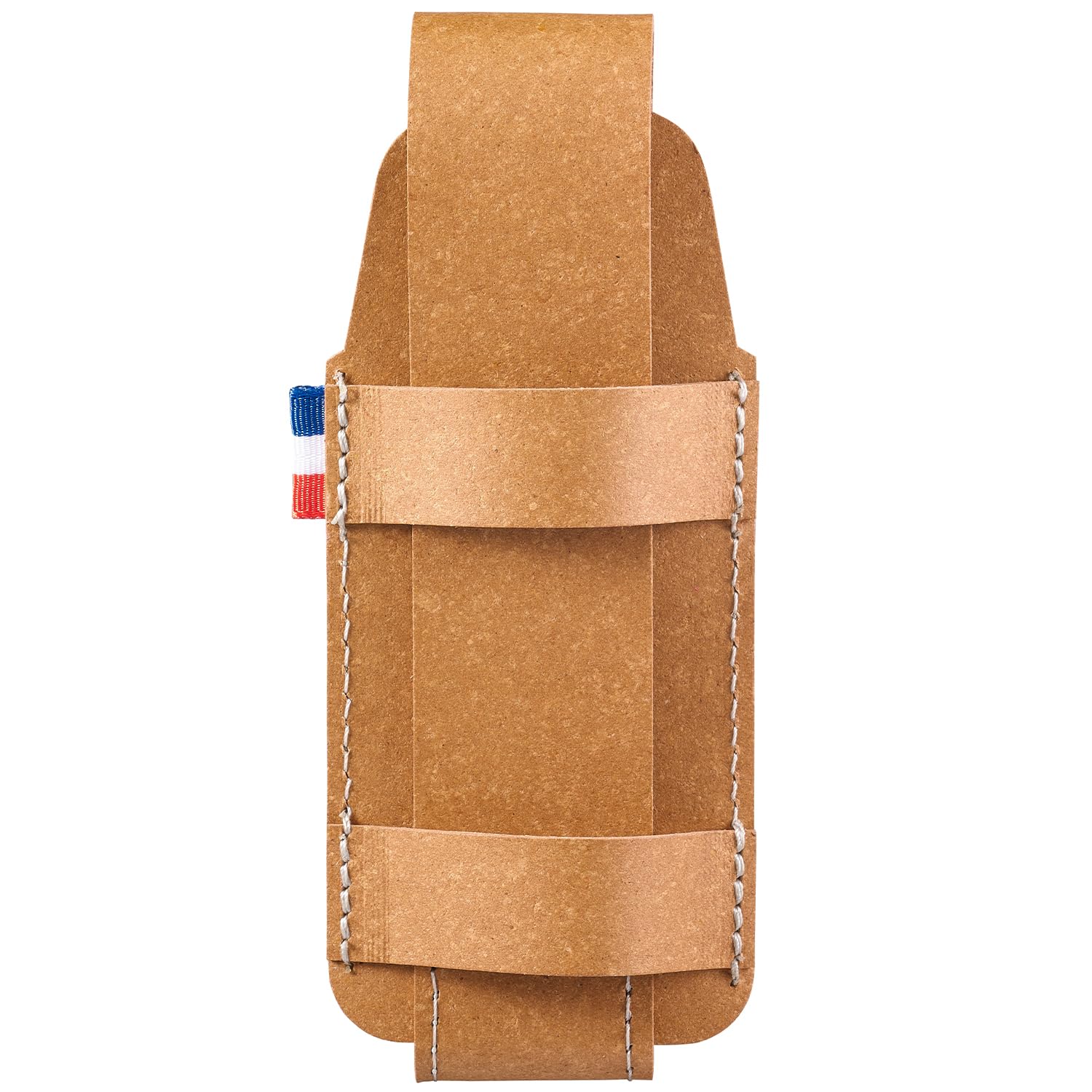 Opinel Custodia per esterni L in pelle riciclata e feltro R-PET – Marrone – Borsa per coltelli sostenibile per Opinel N°09, N°10, coltello a fungo N°08 e N°10 con cavatappi e apribottiglie