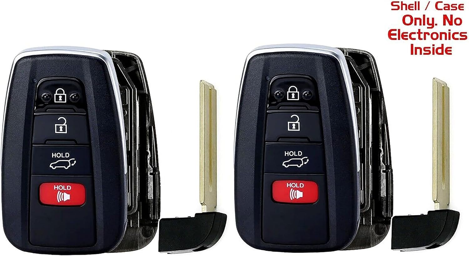2X New Quality Replacement Prox Key Fob Shell / CASE Compatible with & Fit for Toyota Vehicles - MPN HYQ14FBC-S-05 (NO Electronics or Chip Inside)