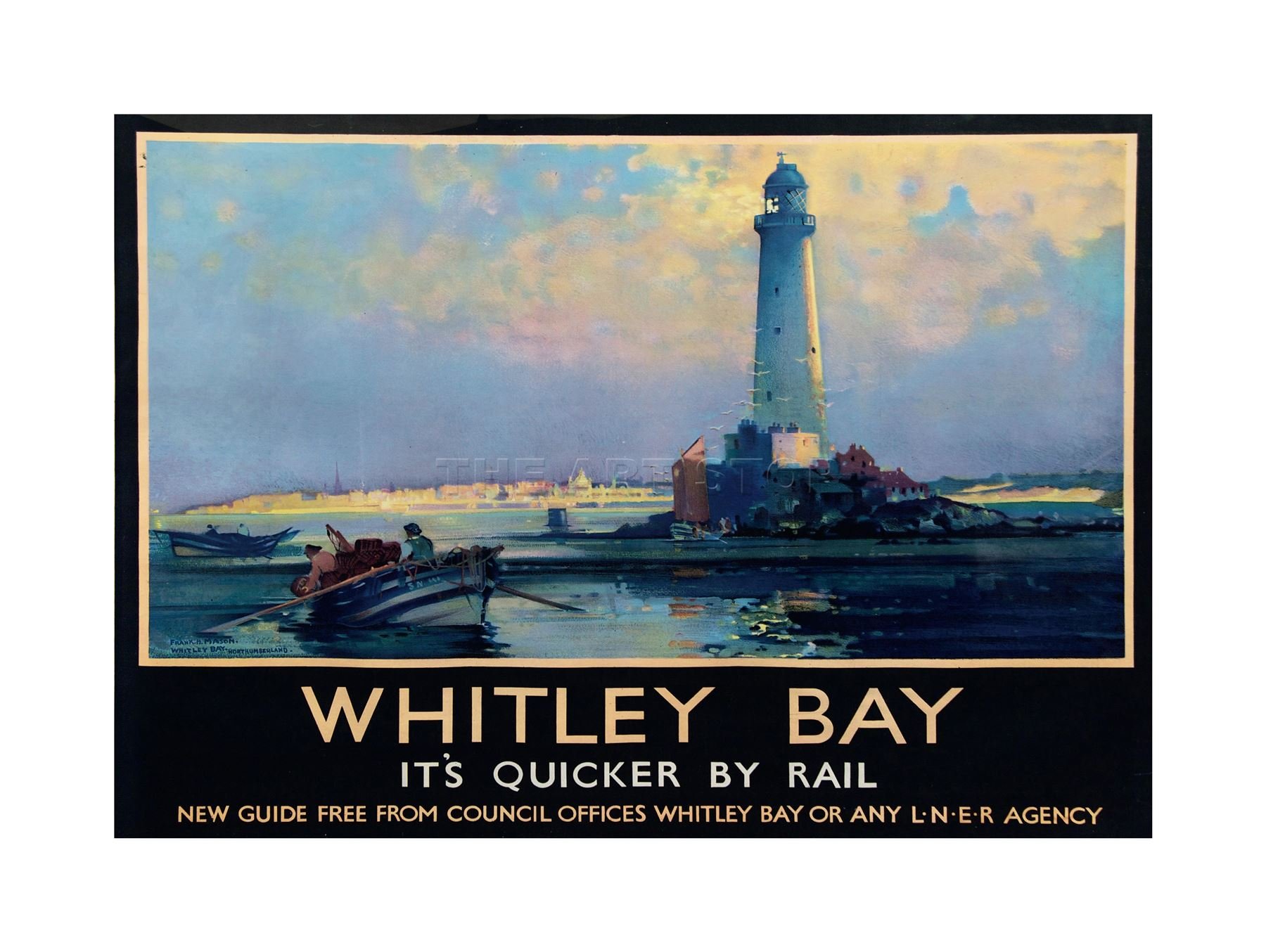 Wee Blue Coo Whitley Bay Tyne Wear England Lighthouse St Mary Picture Wall Art Print