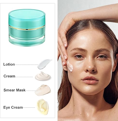 Miniatura 5 de Tarros de crema de viaje, aprobados por la TSA, recipientes de tamaño de viaje para artículos de tocador, 2 tarros de plástico a prueba de fugas,