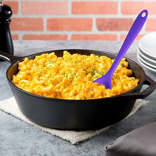 Miniatura 6 de 2 cucharas de silicona para cocinar, resistentes al calor, cucharas de mezcla antiadherentes para cocina, hornear, agitar, mezclar, herramientas de