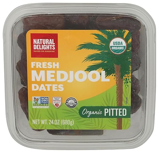 NATURAL DELIGHTS Organic Pitted Medjool Dates (24 OZ) BY MAJUU CONNECT