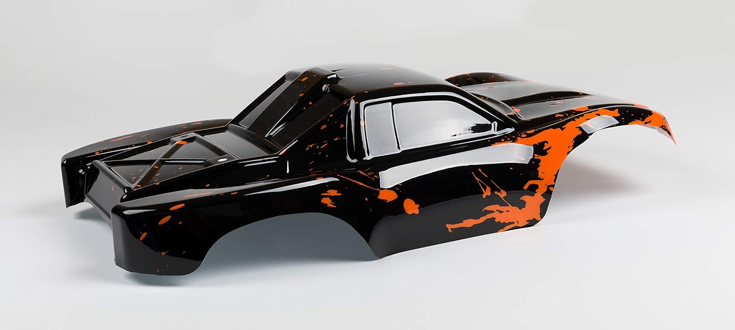 SummitLink Compatible Custom Body Muddy Orange Over Black Replacement for 1/10 Scale RC Car or Truck (Truck not Included) SS-BR-02
