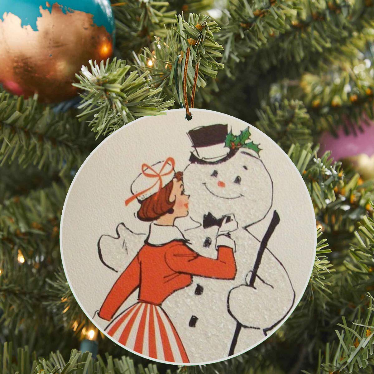 Amazon.com: Mid Century 1950s Style Christmas Snowman Christmas