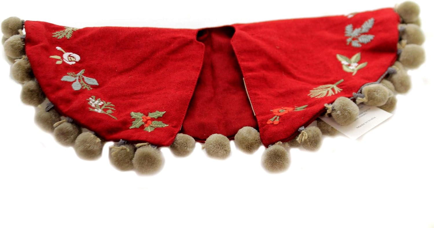 Primitives by Kathy Stitch Art Tree Skirt, Merry Christmas 12.30 inches diameter
