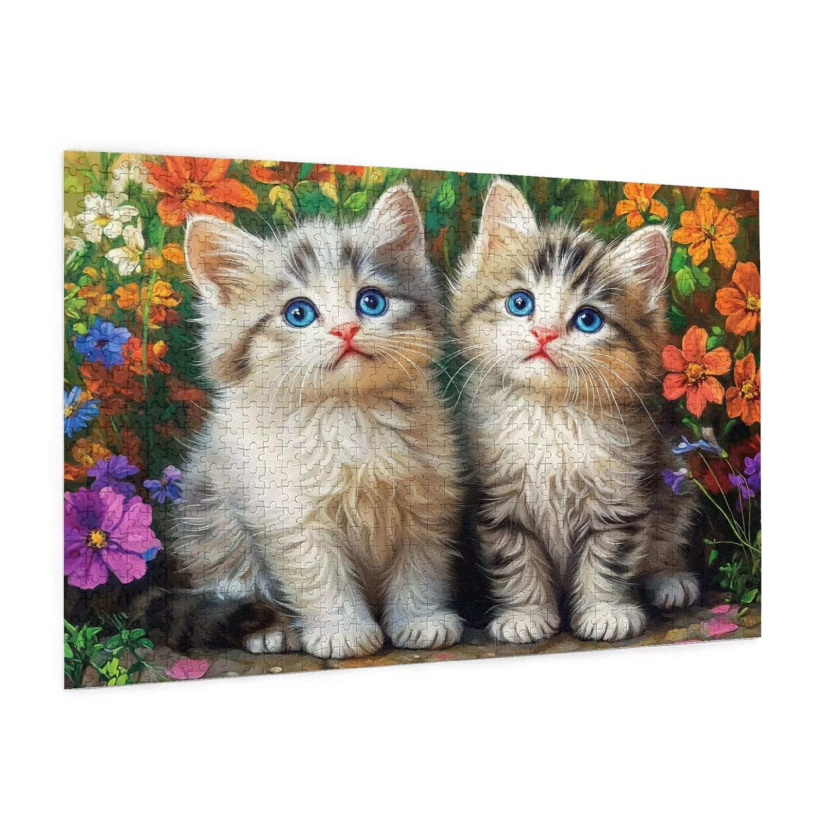 Puzzle kot, 6000 elementów, puzzle ze zwierzętami, dla dorosłych, z pudełkiem na prezent, duże drewniane puzzle dla dorosłych, gra zręcznościowa dla całej rodziny, prezenty dla kobiet, 105 x 180 cm
