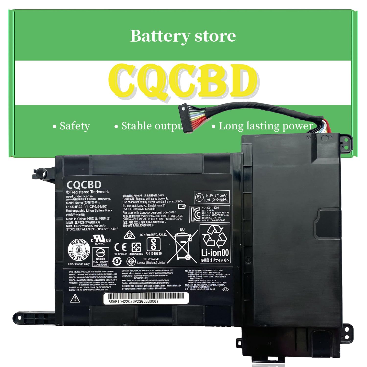 交換 互換用の 電池 L14M4P23 14.8V 60Wh 対応 For Y700-15ISK-17ISK