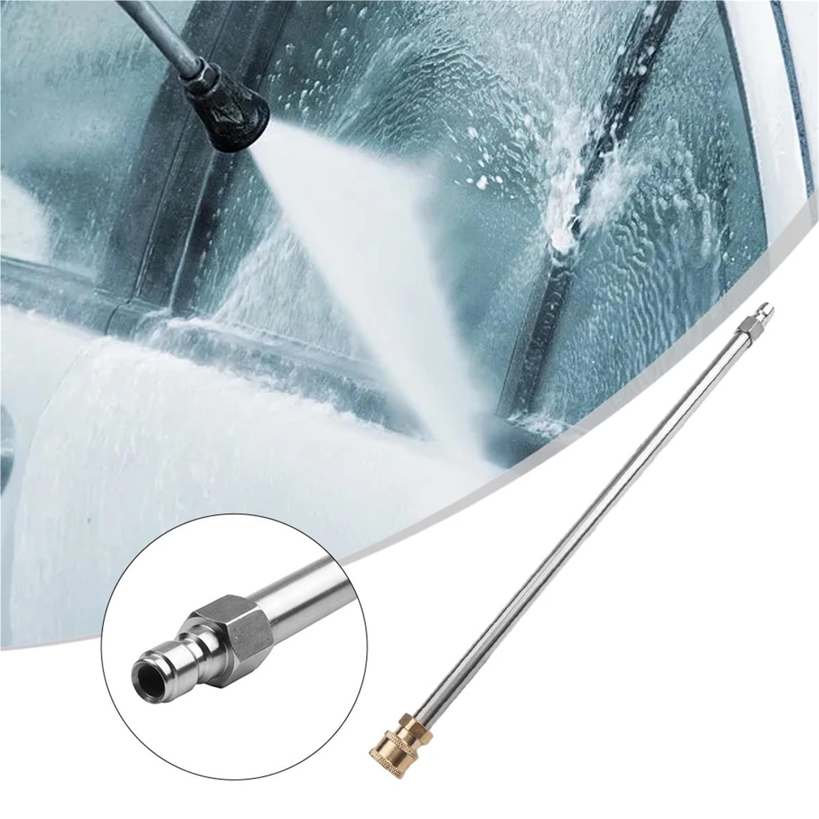 Varilla extensora para hidrolimpiadora Arandela de extensión herramienta profesional conexión rápida 1/4 pulgada y 16 pulgadas/40 cm for alta presión