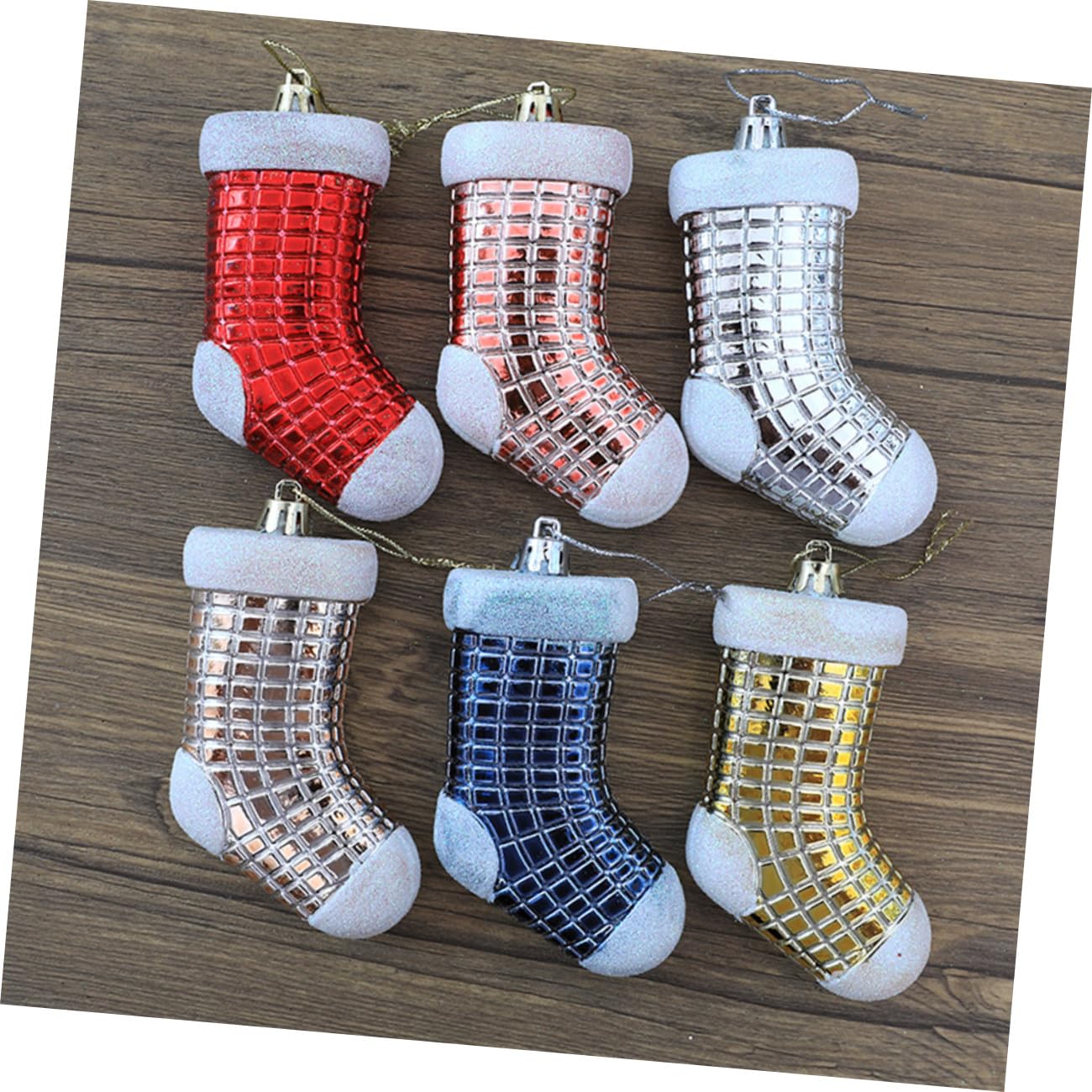 TOPBATHY 20 STK Weihnachtsbaum-anhänger Weihnachtsbaum Hängende Verzierung Mini-weihnachtsdekorationen Entzückende Weihnachtssocke Weihnachtsschmuck Weihnachtssocken Urlaubsstrümpfe Plastik