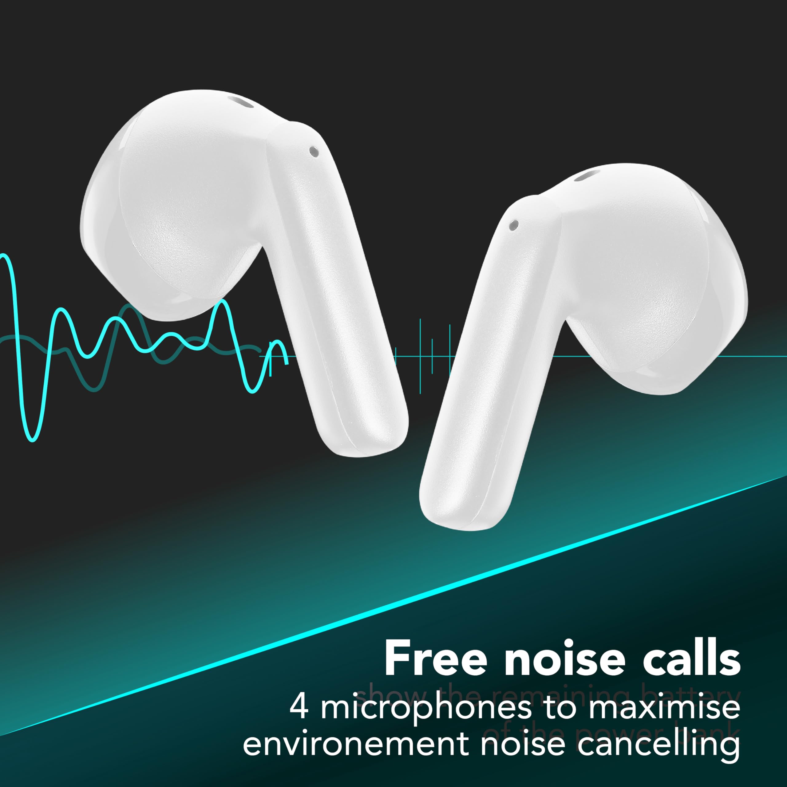 cellularline Call Purely, słuchawki Bluetooth z ENC, 4 mikrofony, redukcja szumów otoczenia, 32 godziny pracy baterii, połączenie multipoint, design Easy Pick
