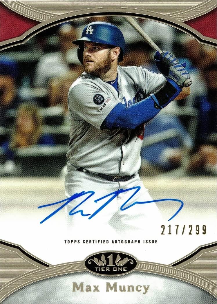 2020 Topps Tier One #PPA-MMU Max Muncy Certified Autograph Baseball Card - Only 299 made!