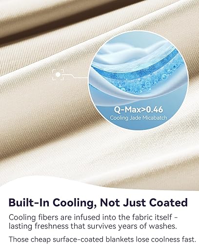 Miniatura 10 de Mantas refrescantes para personas que duermen con calor  Manta de verano delgada, ligera, transpirable, suave, de doble cara con bolsa para viajes,