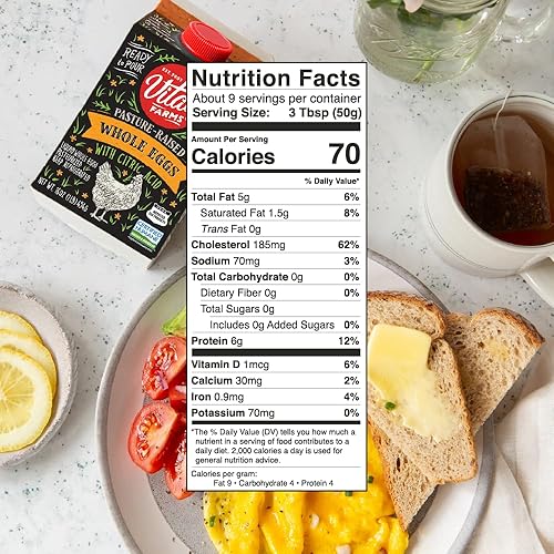 Miniatura 2 de Vital Farms Huevos enteros líquidos criados en pasto listos para verter cartón de 16 onzas pasteurizados