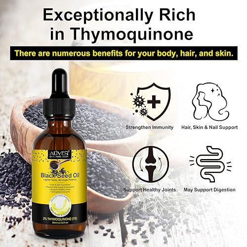 Miniatura 3 de Aceite de semilla negra orgánico prensado en frío  2% timoquinona, aceite de semilla negra natural, 100% aceite turco de nigella sativa súper