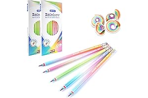 Pre-Sharpened ECOTREE #2 Rainbow Pencils for School & Art Supplies