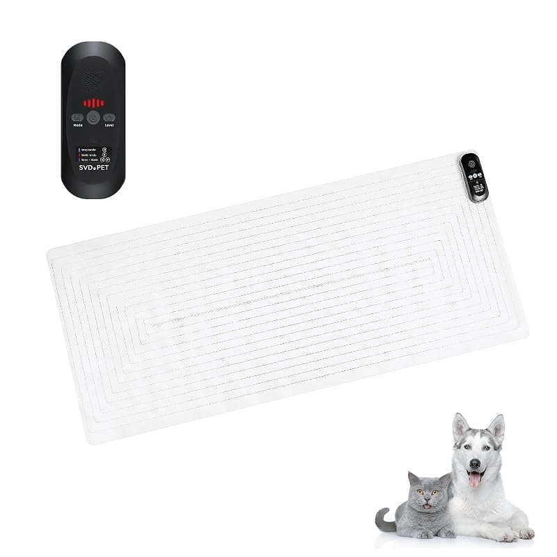 Tapete repelente eletrônico para adestramento de cães e gatos SVD.PET com 3 modos, controlador Black, 121,92 x 50,8 cm