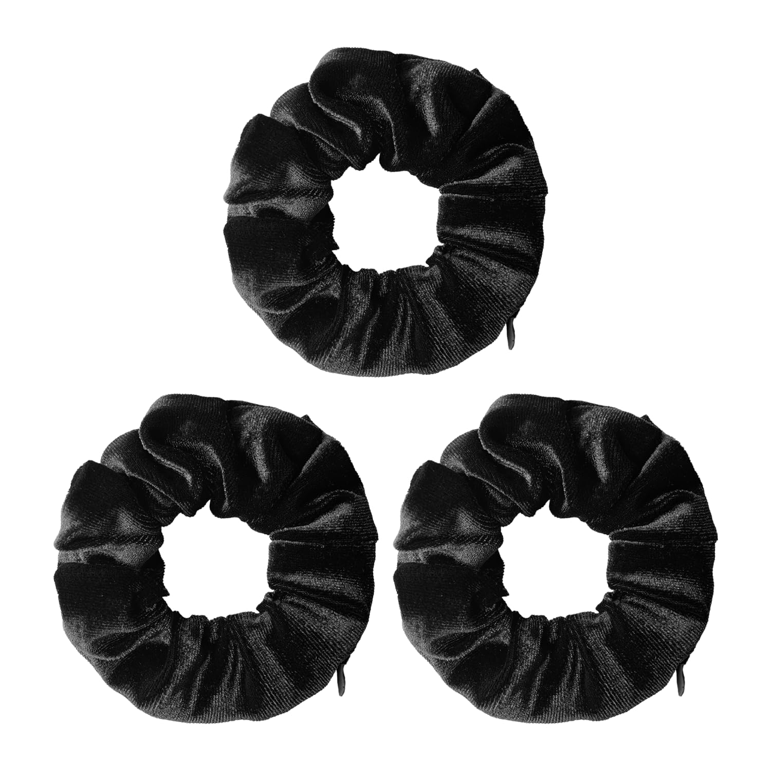 AIUPUOC Fascia Per Capelli In Velluto Nero Con Strass A Cuore - Cerchietto Elastico Donna Per San Valentino, Accessori Retrò