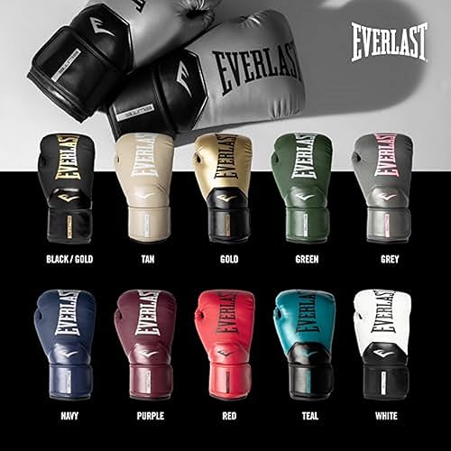 Miniatura 5 de Everlast Elite 2 Guantes de boxeo  Guantes de entrenamiento profesional para hombres y mujeres  Cierre de y ventilación de ajuste seguro