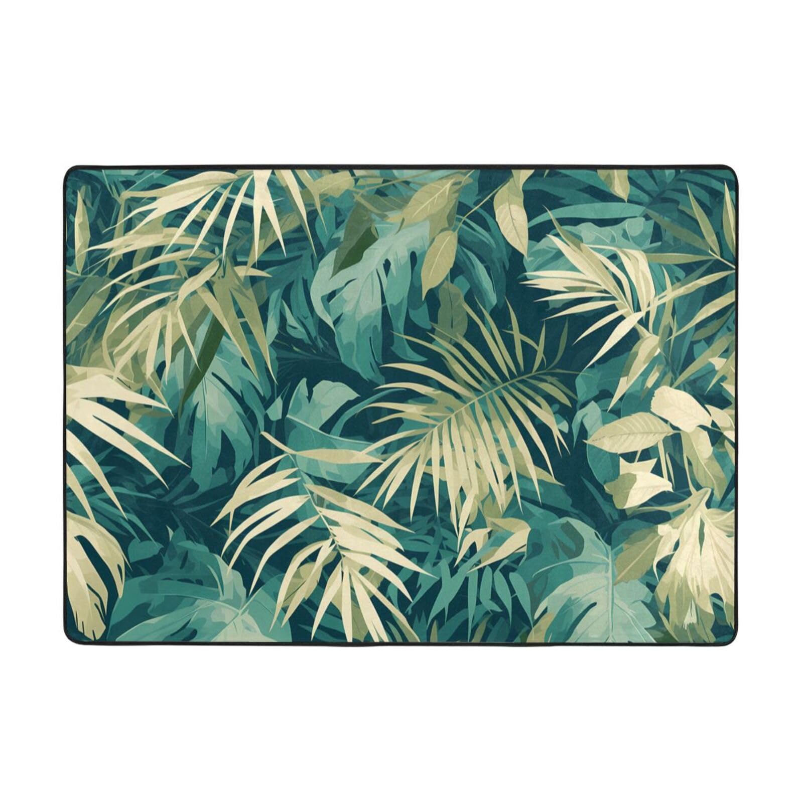 Tapis palmier lavable velours résistant taches et usure