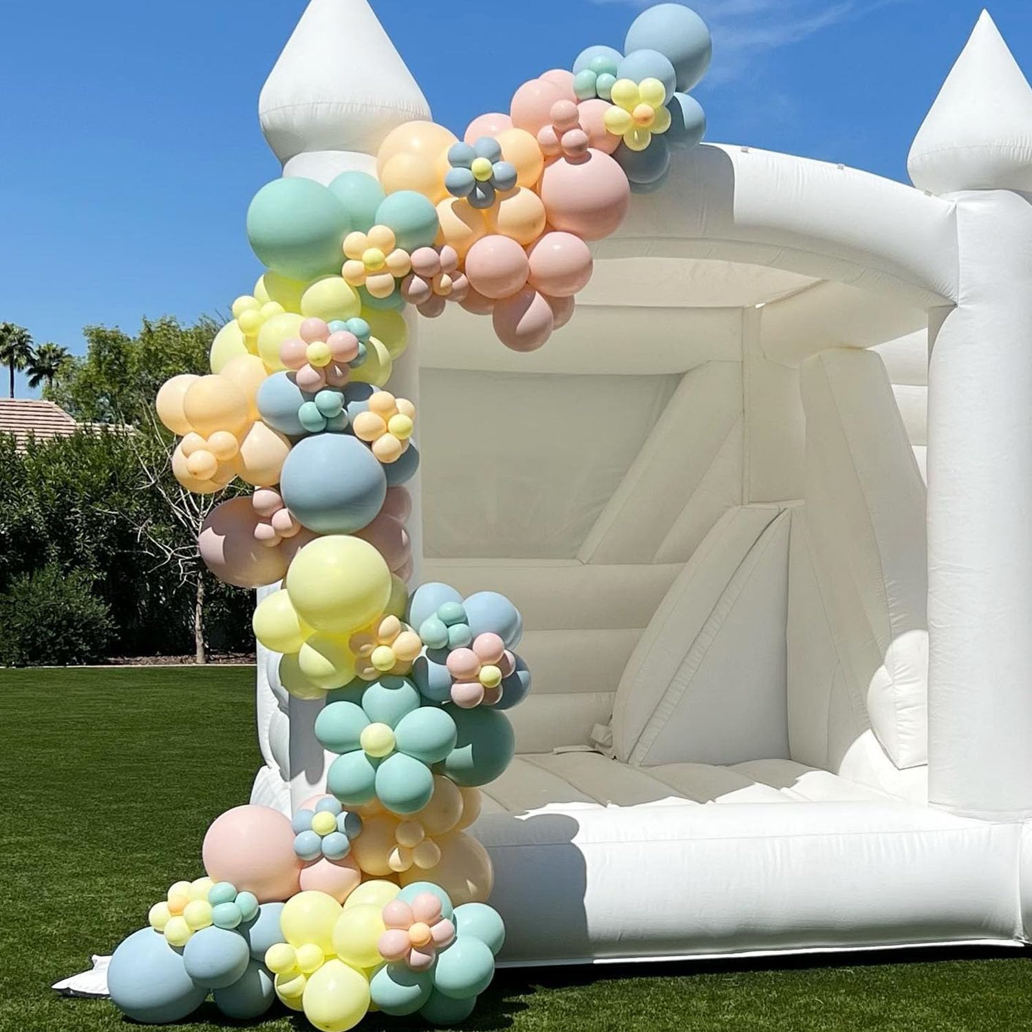 Zestaw girlandy balonowej, 150 szt., mglisty, zielony, niebieski, zmierzch, różowy, pastelowy, żółty, balony na baby shower, urodziny, ślub, ujawnienie płci, kwiaty, wiosenne dekoracje na przyjęcie