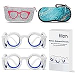 Hion Motion Sickness Glasses,Relieve Carsickness Airsickness Seasickness Glasses,Ultra-Light Portable Nausea Vertigo Glasses, No Lens Liquid Glasses for Adults or Kids(2Pairs)