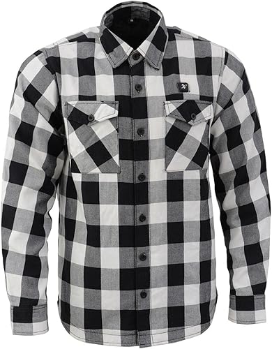 Miniatura 9 de Nexgen Heat NXM1601SET Riffraff - Camisa de manga de franela térmica para hombre, color negrogrisblanco, actividades al aire libre con batería,