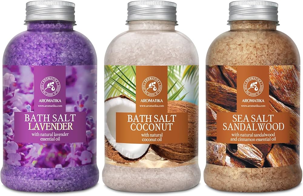Amazon.com : Bath Sea Salt Set 3х21.16Oz - Bath Salt Lavander