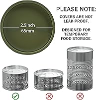 Vista 2 de OHMO Paquete de 2 tapas para latas de comida para gatos, tamaño pequeño (3 onzas), tapas de silicona para latas de comida para gatos de 3 onzas