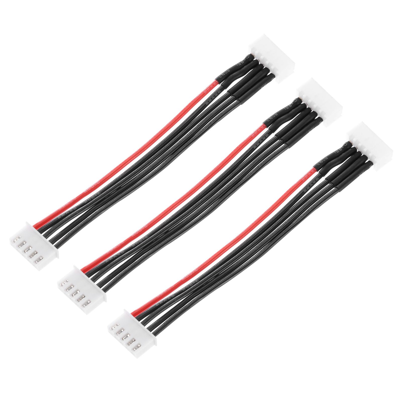 sourcing map Battery Balance Plug Connector Cable 4S Leads Extension Cable for RC Car Airplanes Remote Control 3Pcs