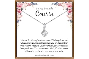 PAERAPAK 14K White Gold-Plated Cousin Necklace: A Heartfelt Gift for Your Special Cousin