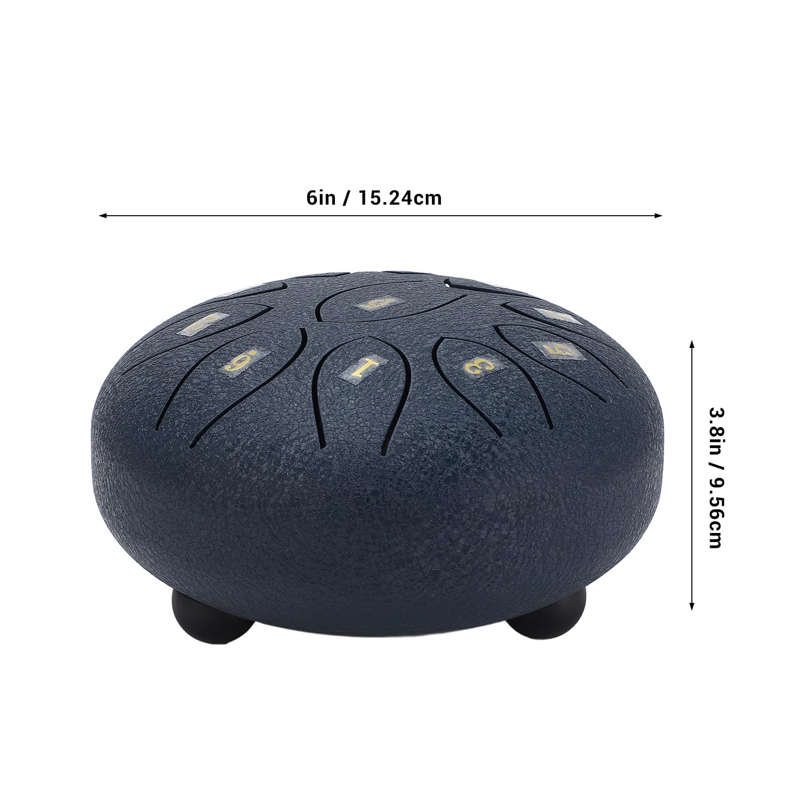 Generic Bęben Ręczny 11 Tonów Stylowy Bęben Deszczowy do Ogrodu Ze Stali Węglowej 6-calowy Chakra (BLUE)
