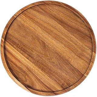 Acacia Round Wood Serving Tray