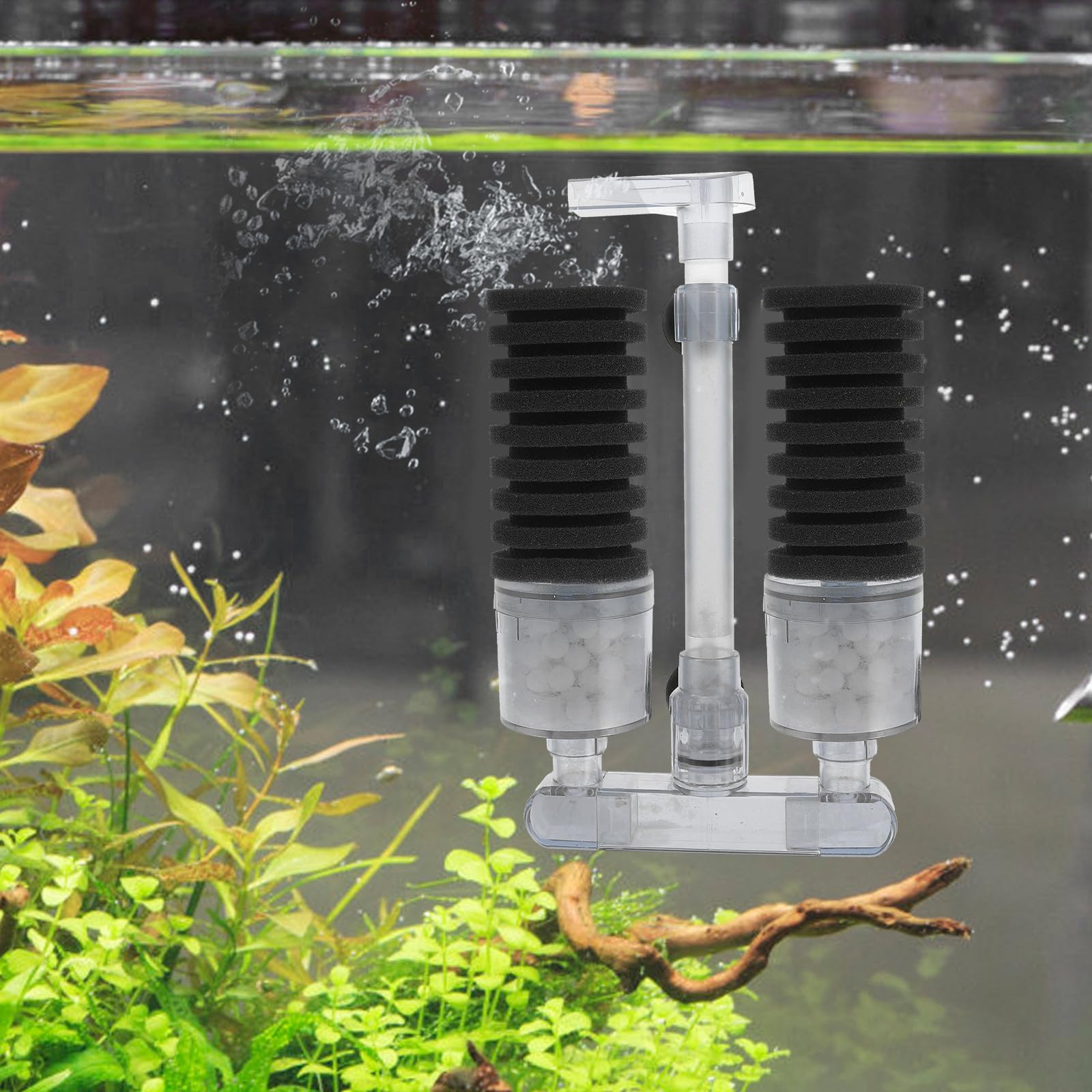 Veemoon Lot de 2 Coussins Filtrants pour Aquarium 10,8x6 Cm, Accessoires de Remplacement en Matériau Solide, Éponge Filtrante pour Filtre à Eau de Bassin, Nettoyage Facile et Filtration