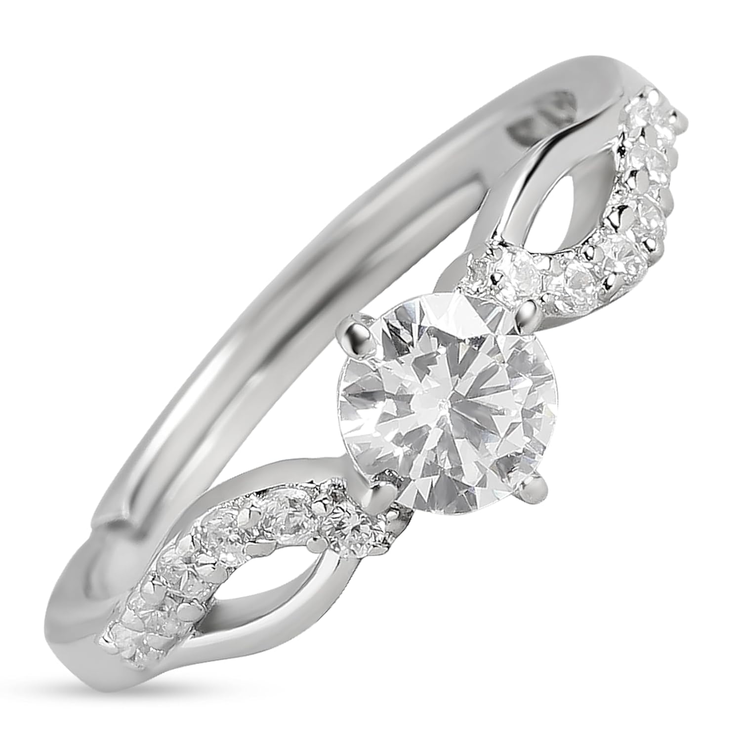 ZAVYA 925 Pure Silver Finger Ring Rhodium Plated Minimal Ring Jewelry For Women | Gifts for Women &  - Authentic ZAVYA Accessories | UrbanThreads