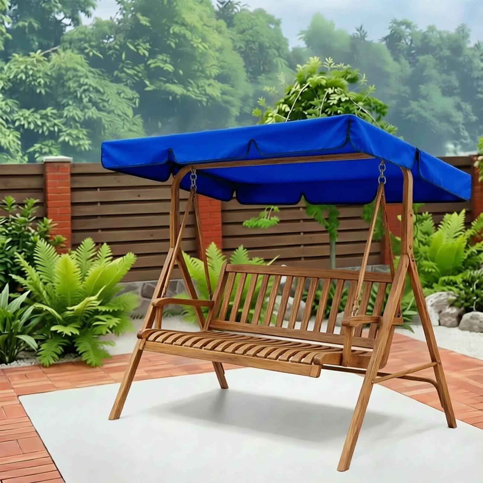 Aenmezen 74.8x47.2in Waterproof Canopy for Swing Top, UV Resistant Canopy, 55.9x47.2in Rip Proof Oxford Fabric Replacement Cover for Garden Hammock Chair Top(Klein Blue,55.9x47.2in)
