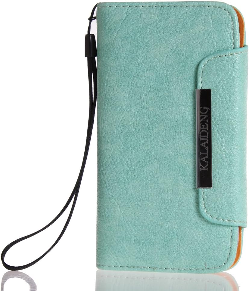 TOOGOO Cyan Folio Leather Wallet Case Cover for Samsung Galaxy S III S3 i9300