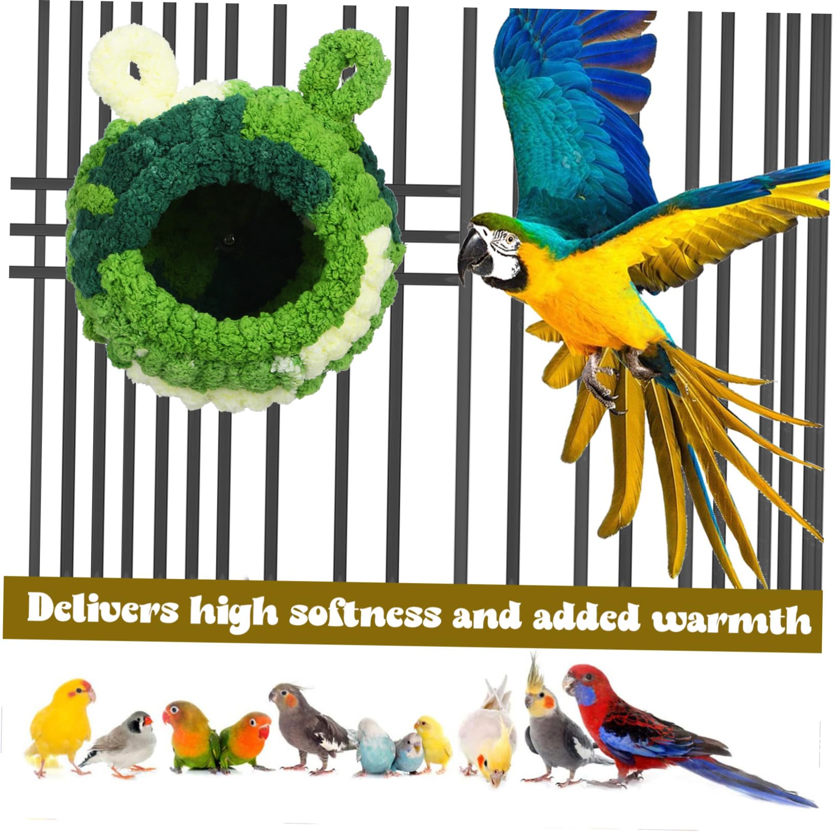 COLLBATH Nido De Loro Nido De Pájaro Jaula De para Pájaros Nido De Cacatúa Montaje En Jaula De Loros Cama para Dormir para Pájaros para Loros Cama para