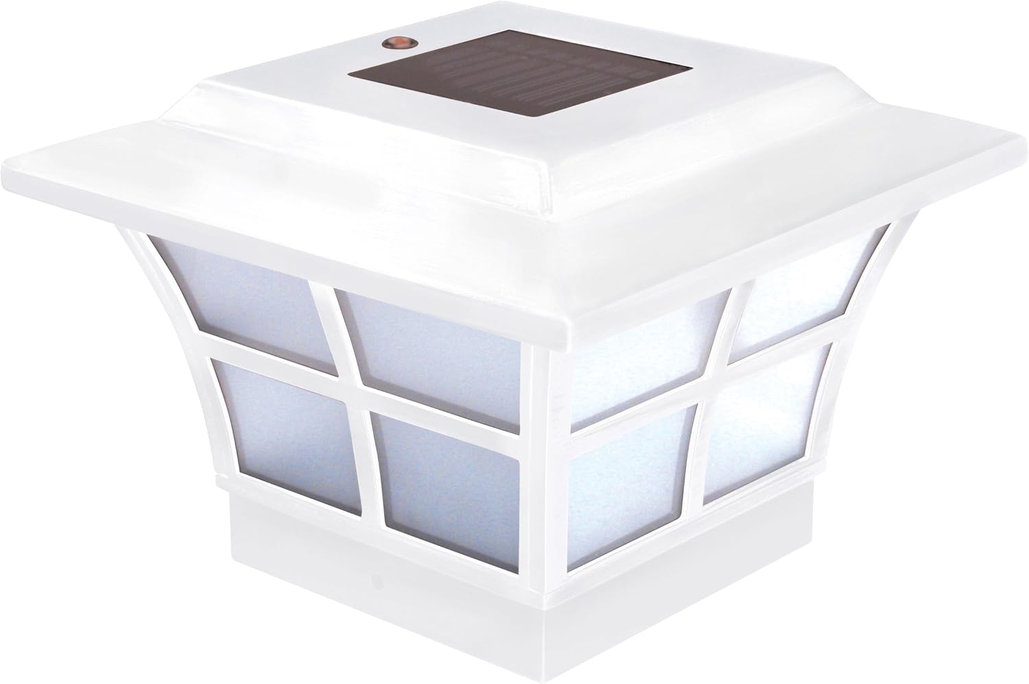Set of 6 Classy Caps PVC PRESTIGE SOLAR POST CAP 4x4 SL079W white