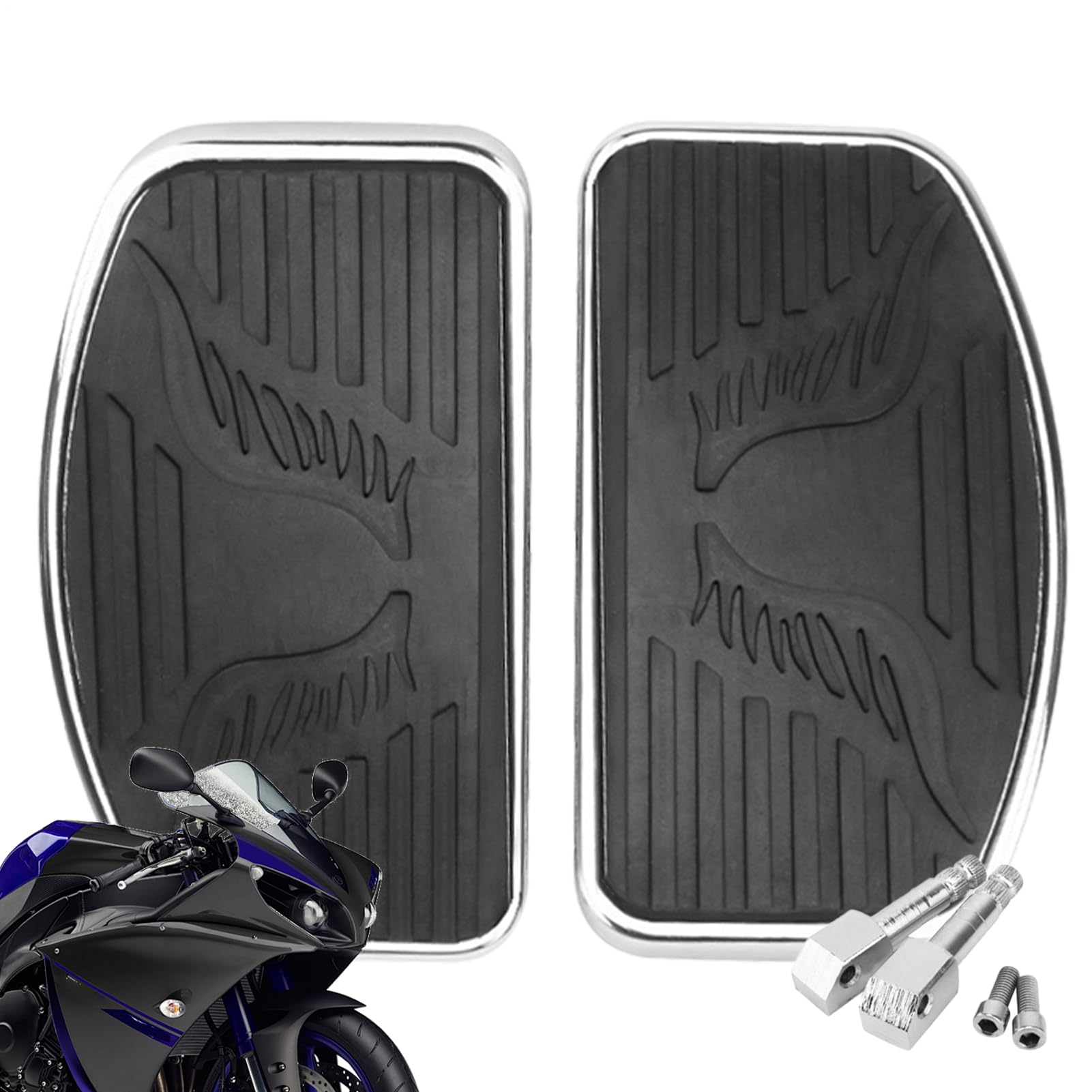 Peg Pedane per Moto Pedana Anteriore per Scooter | Appoggiapiedi Antiscivolo Aerodinamico per Viaggio Fuoristrada Touring Campeggio