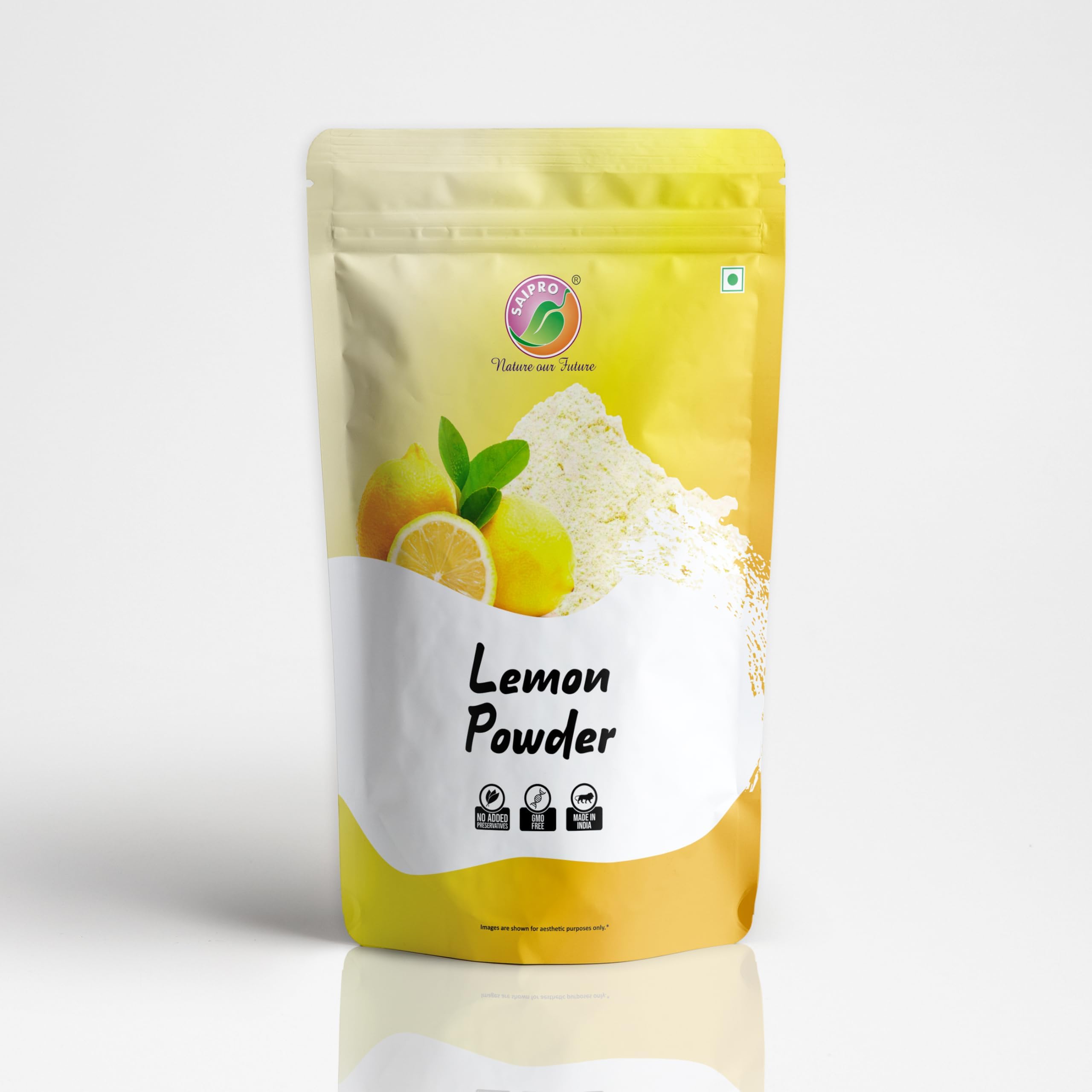 Saipro Lemon Powder, 200 g, For food| juice| Lemonade| Ingredient in beverages like, Mocktails, Shikanji | cooking, baking, cosmetics, all natural. No Artificial colour, No preservatives, No added sugar