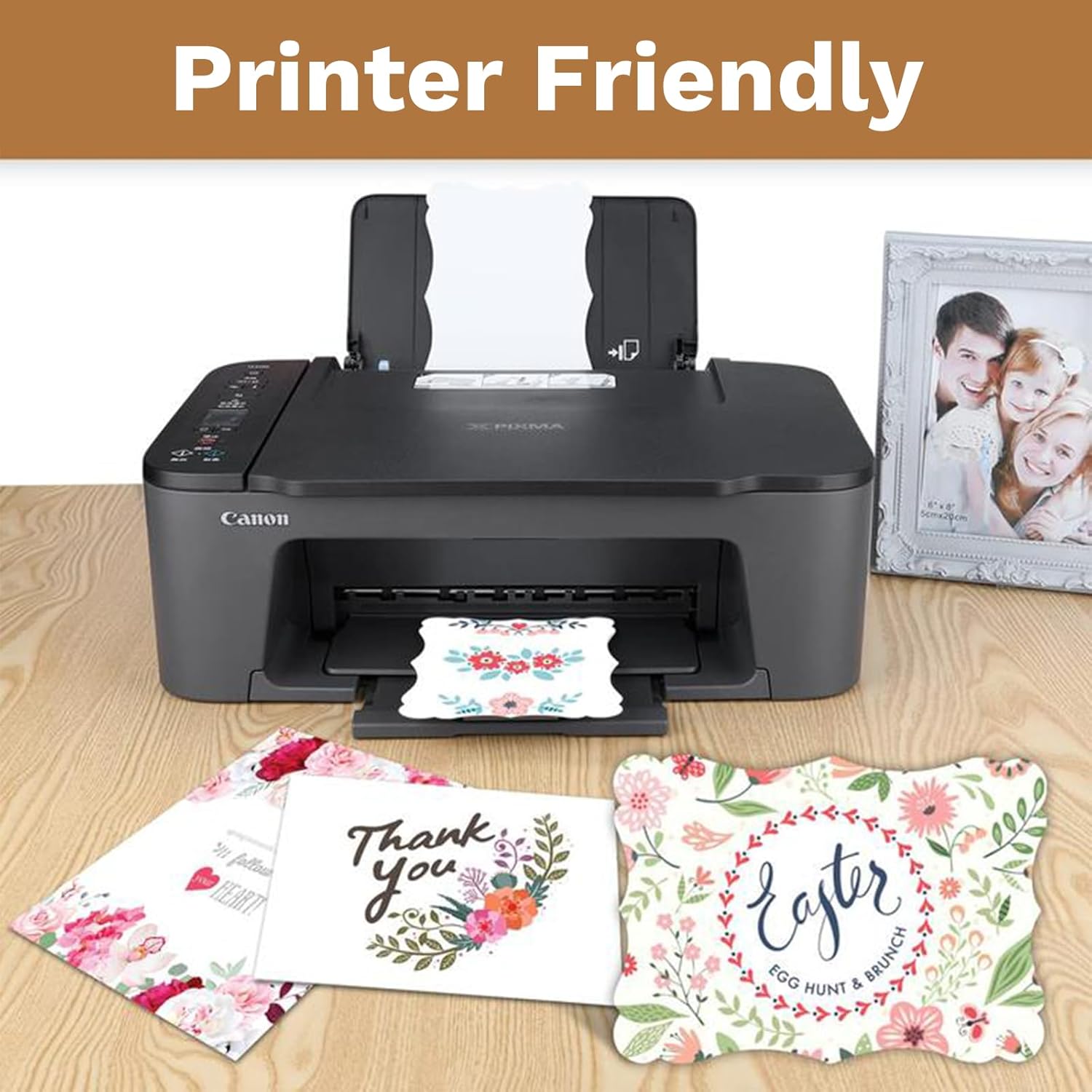 Goefun 100 Pack Blank Invitations with Envelopes, 5 x 7 Postcards and A7 Envelopes Self Seal for Wedding, Graduations, DIY Cards, Thank You Cards & All Occasion - Image 4