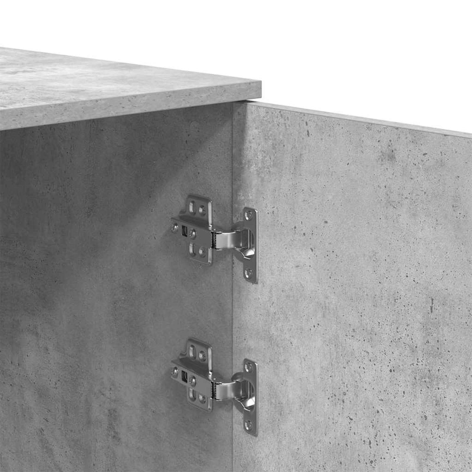 Lagerschrank Holzwerkstoff 50x45x103,5 cm Betongrau mit Stabiler Konstruktion und 60 kg Tragkraft für Büroorganisation