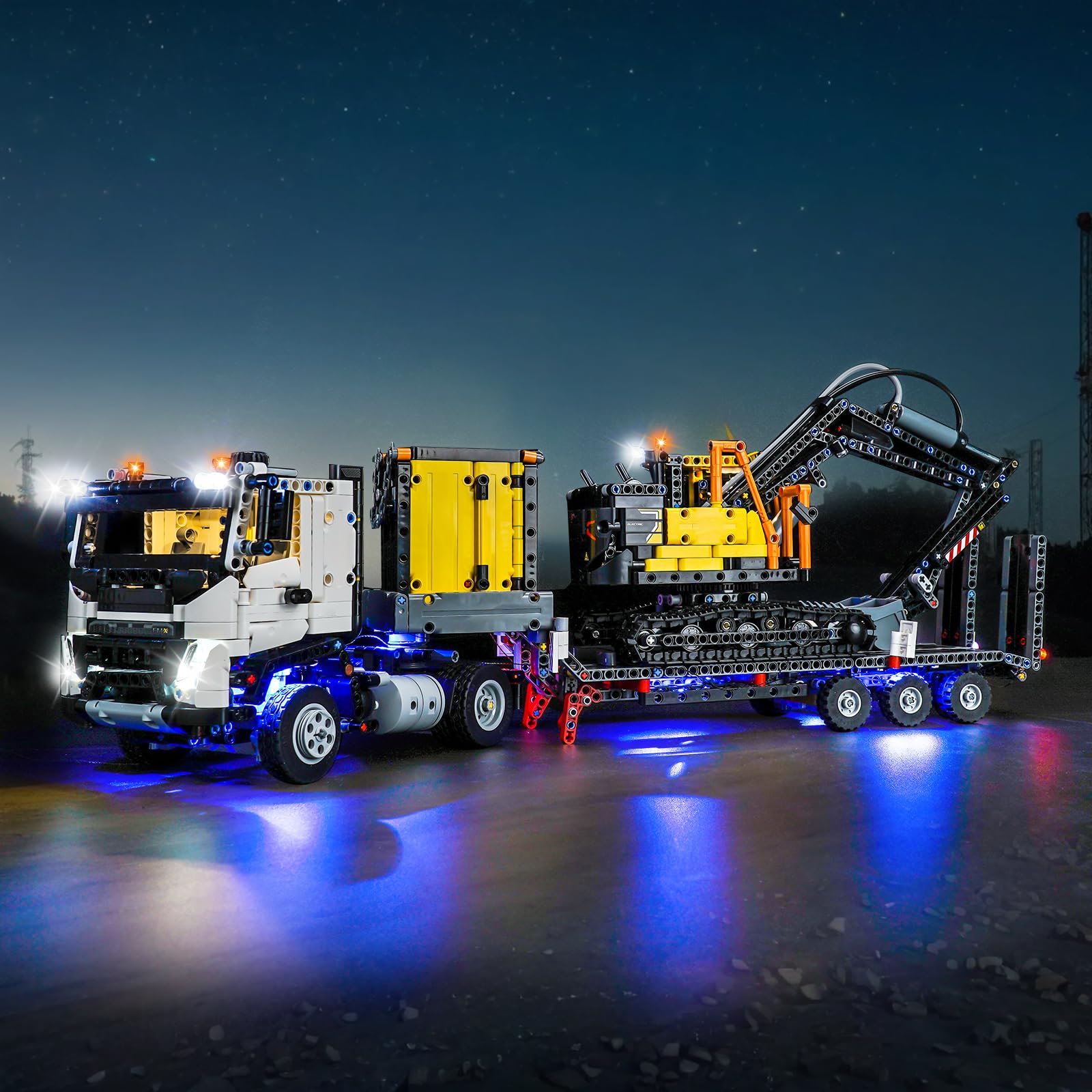 LocoLee Light Kit for Lego Volvo FMX Truck & EC230 Electric Excavator, Lighting Set for Lego Technic 42175 Set - Image 3