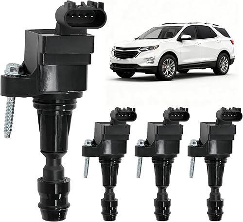 Paquete de 4 bobinas de encendido compatibles con Chevrolet Cobalt Equinox HHR Buick Lacrosse Pontiac G5 2.2L 2.4L y más reemplazos # UF491, D522C,