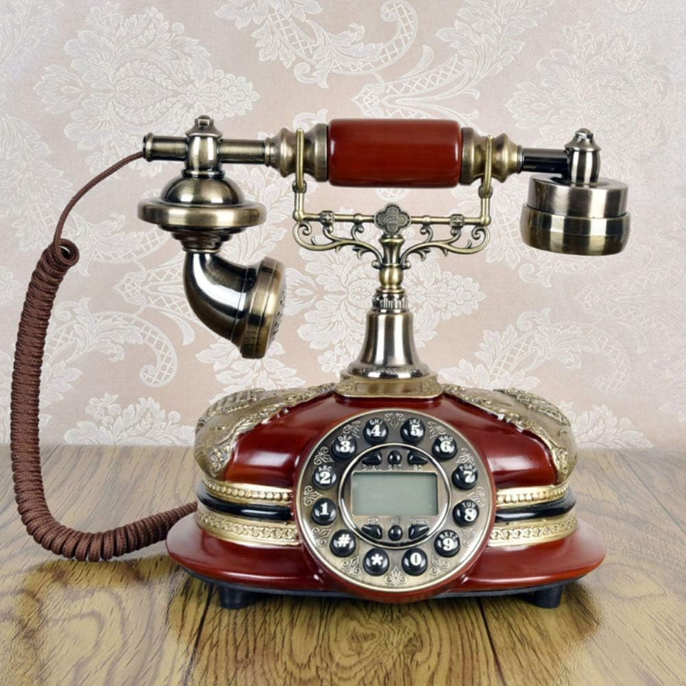 Review Product Retro Landline Telephone, FSK/DTMF Dual System Vintage Desktop Phone European Style Phone with Caller ID Display for Home/Hotel/Office Decor Weekly Top Sale Retro Landline Telephone, FSK/DTMF Dual System Vintage Desktop Phone European Style Phone with Caller ID Display for Home/Hotel/Office Decor