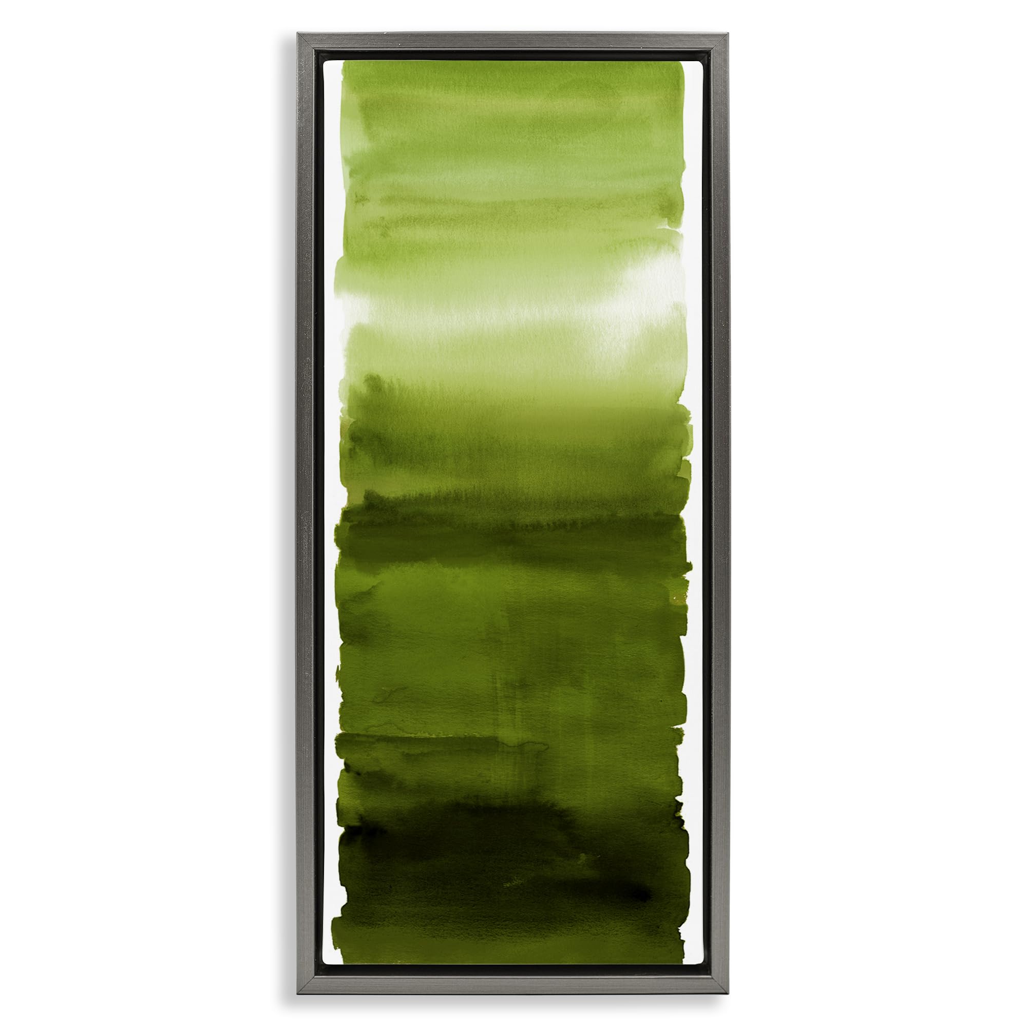 Stupell Industries Luster Gray (Matte) 'Green Blend Gradient'| Floating Frame Canvas Art