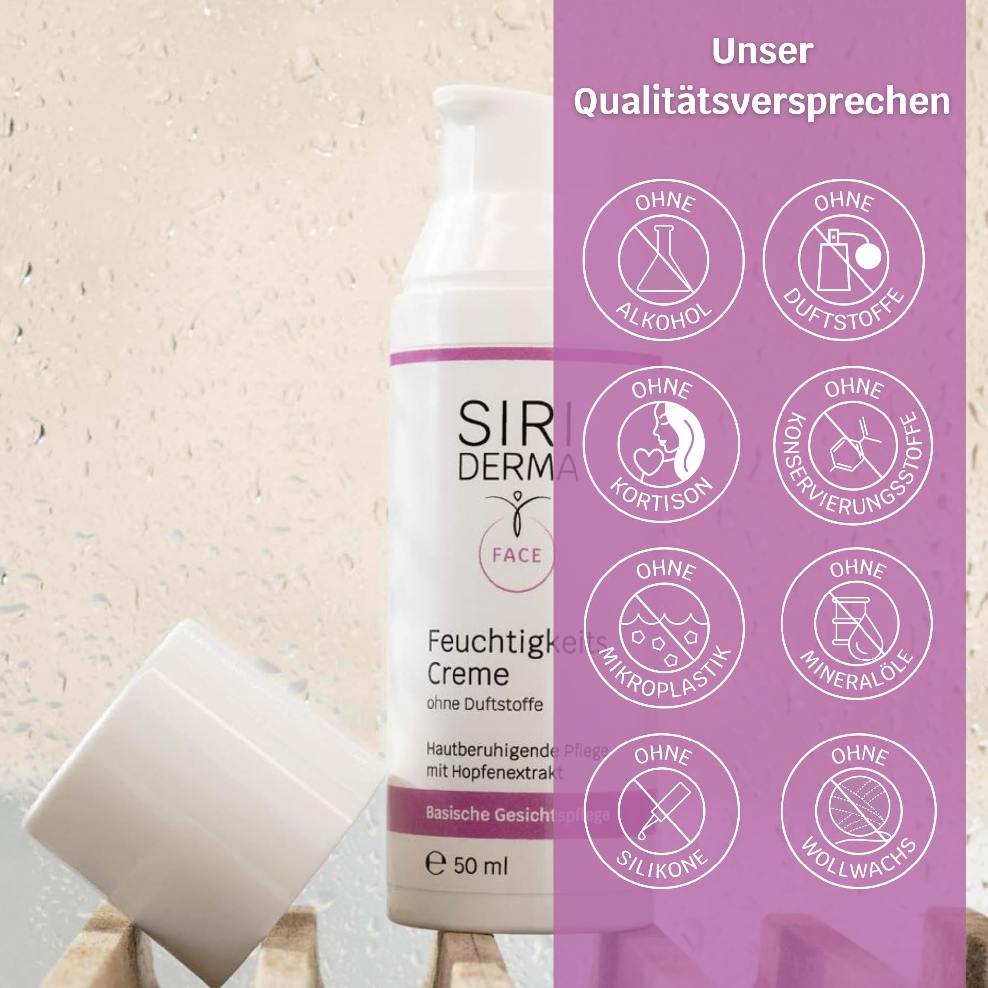 siriderma della pelle crema idratante senza profumo 150 ML, alcalina cura della pelle
