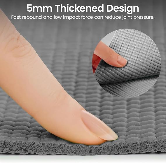 Travel Foldable Yoga Mat — 5mm Non-Slip Portable Exercise & Gym Mat for Yoga, Pilates, Travel & Fitness (Lightweight, Water-Resistant, Fits Backpack) — Unisex
