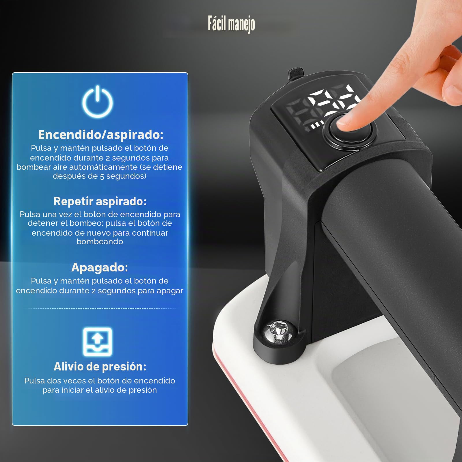 Elevador de vacío con batería, elevador de azulejos, vacío eléctrico, aspirador de cristal eléctrico con succión automática y pantalla LCD, ventosa de vacío eléctrica para azulejos, vidrio, mármol